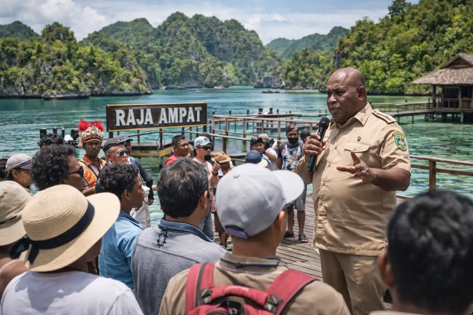 Read more about the article Gubernur Ingatkan Warga Jaga Kelestarian Raja Ampat dan Fasilitasnya