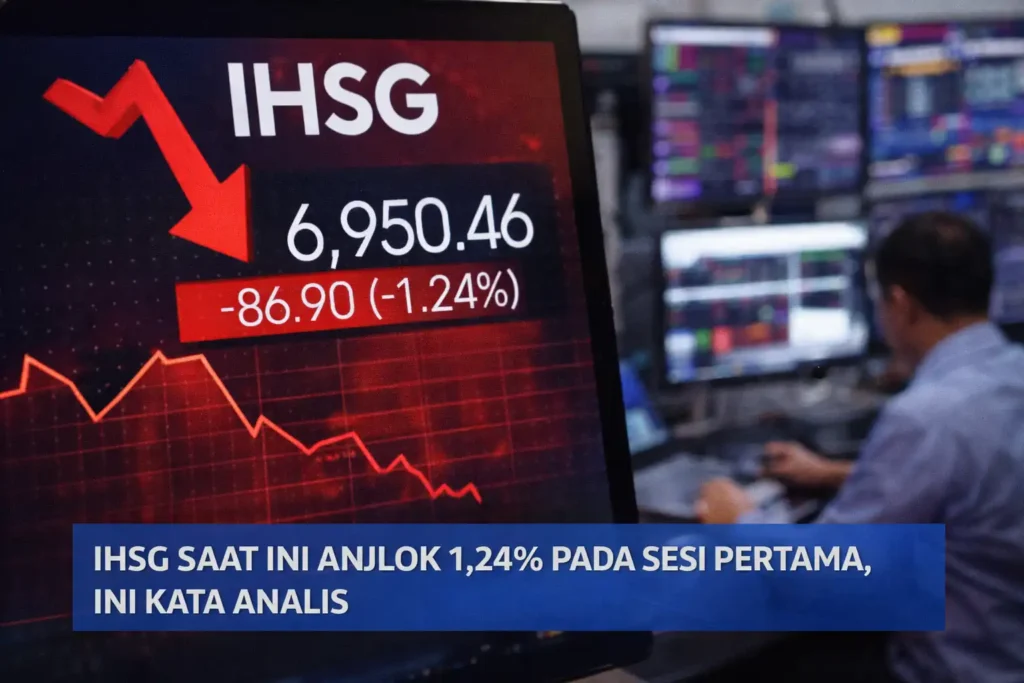 IHSG Saat Ini Anjlok 1,24% pada Sesi Pertama