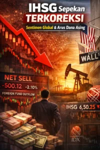Read more about the article IHSG Sepekan Terkoreksi, Analis Soroti Sentimen Global dan Arus Dari Dana Asing