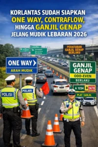 Read more about the article Korlantas Sudah Siapkan One Way, Contraflow, hingga Ganjil Genap Jelang Mudik Lebaran 2026