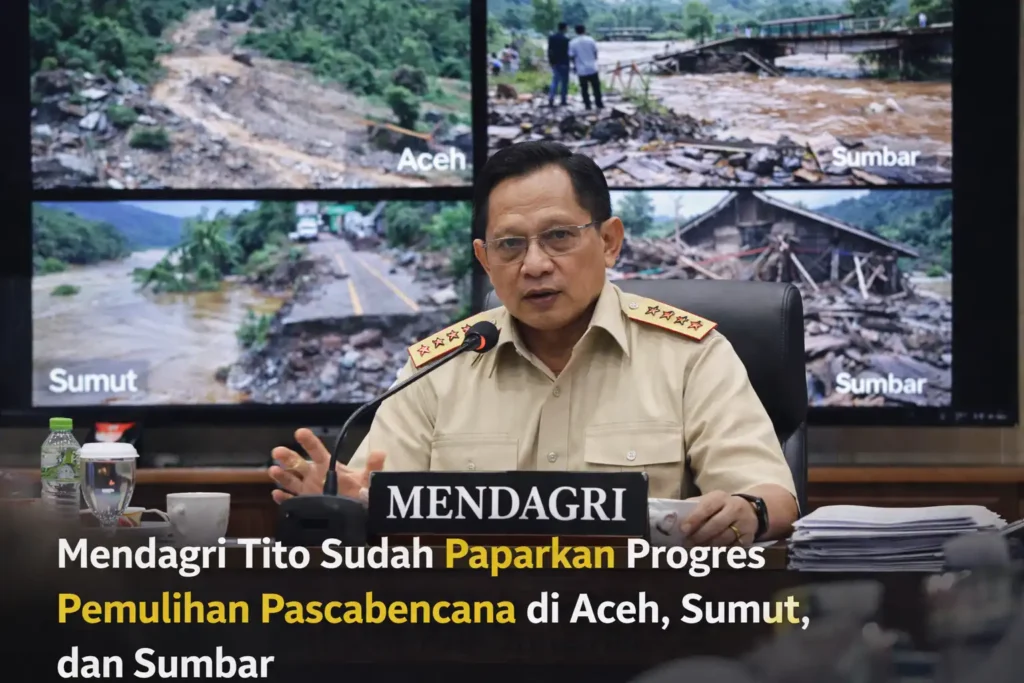 Mendagri Tito Sudah Paparkan Progres Pemulihan Pascabencana di Aceh