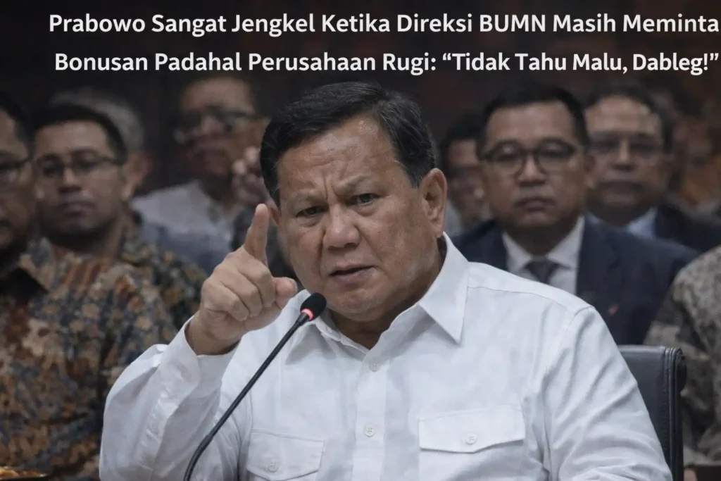 Prabowo Sangat Jengkel Ketika Direksi BUMN Masih Meminta Bonusan Padahal Perusahaan Rugi “Tidak Tahu Malu, Dableg!”