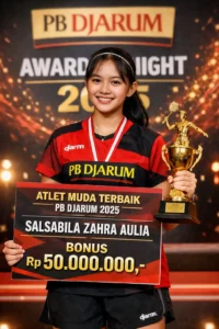 Read more about the article Salsabila Zahra Aulia Jadi Atlet Muda Terbaik PB Djarum 2025