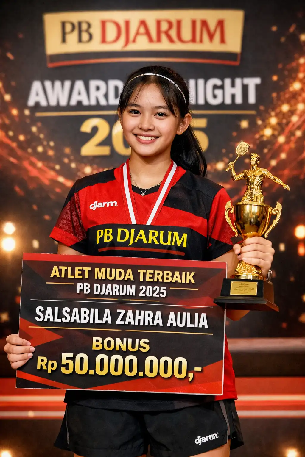 Read more about the article Salsabila Zahra Aulia Jadi Atlet Muda Terbaik PB Djarum 2025